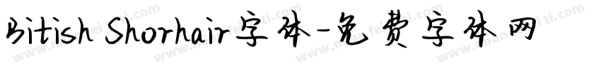 Bitish Shorhair字体字体转换